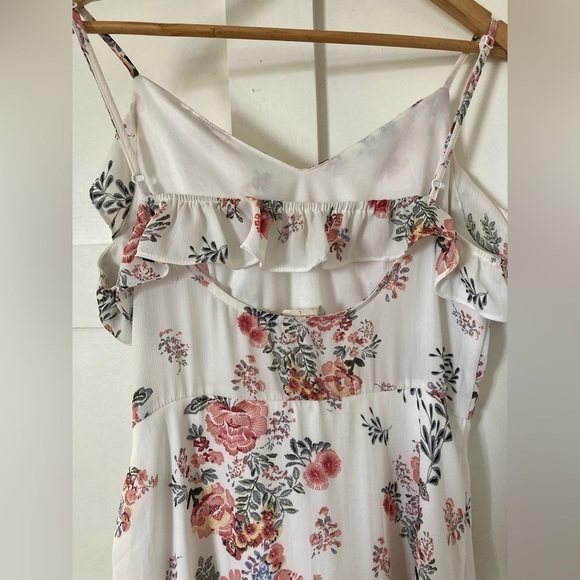 Altar’d state floral ruffled sleeveless midi dress flowy lined large - Picture 7 of 11